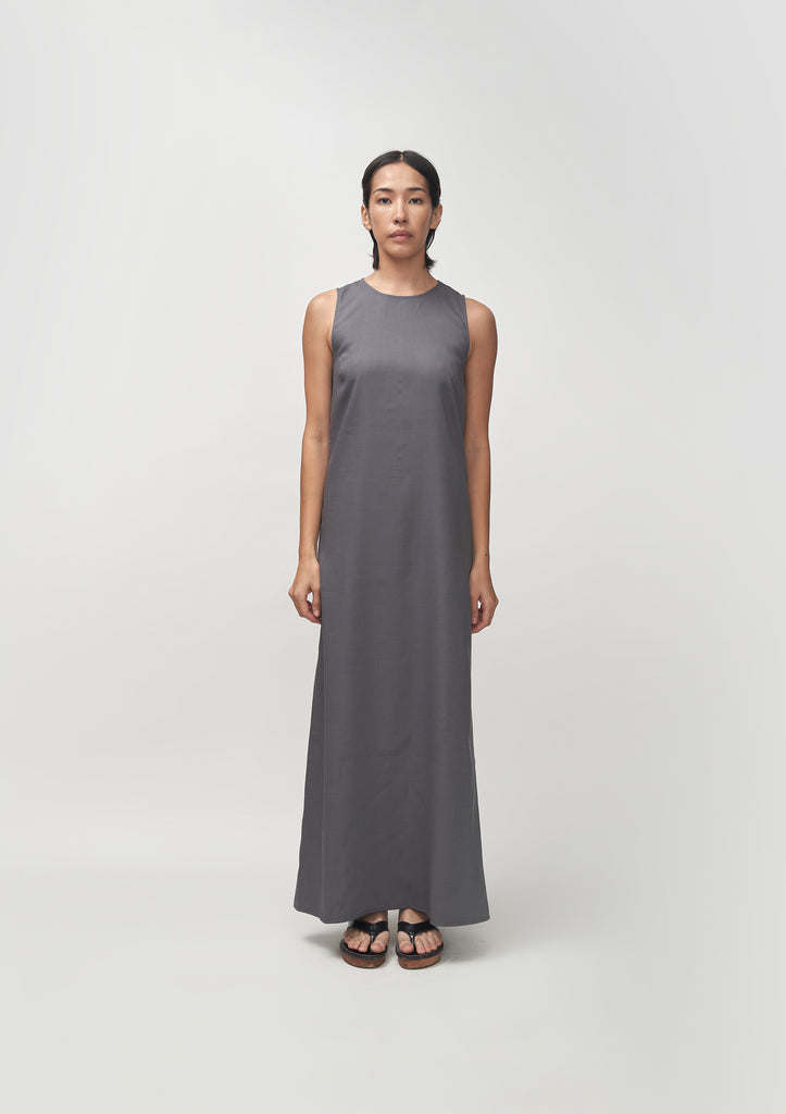 grey sleeveless maxi dress In Between Turtleneck Sleeveless Maxi Dress In Grey